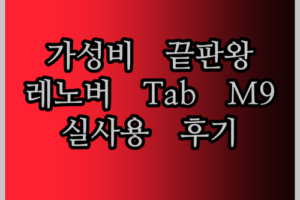 가성비 태블릿 끝판왕 레노버 Tab M9 아크틱 그레이 실사용 후기 지금 바로 확인하세요!