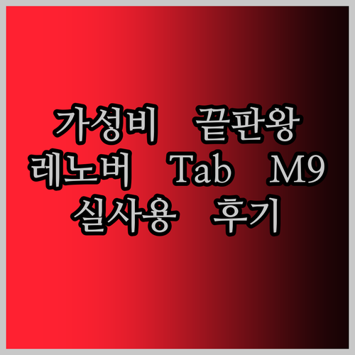 가성비 태블릿 끝판왕 레노버 Tab M9 아크틱 그레이 실사용 후기 지금 바로 확인하세요!