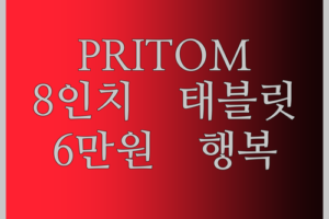 PRITOM 8인치 태블릿 실사용 리뷰 6만원의 행복