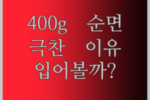 두툼한 400g 순면 티셔츠! 왜 입어본 사람들이 극찬하는지 알아볼까?