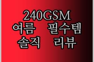 240gsm 헤비 오버핏 티셔츠 여름 필수템 고품질 코튼 티셔츠 솔직 리뷰 사이즈 팁까지