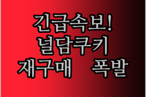 긴급 속보! 널담 프로틴쿠키, 지금 안 사면 후회 각! 재구매율 폭발!